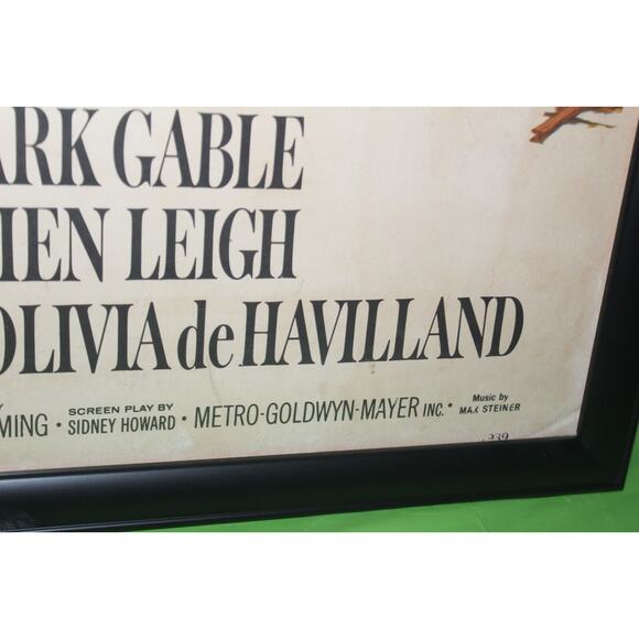 Vintage Gone With The Wind Framed 1939 Movie Promo Poster Portal Publications - Picture 4 of 12